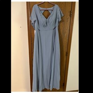 Azazie Dusty Blue bridesmaids dress!